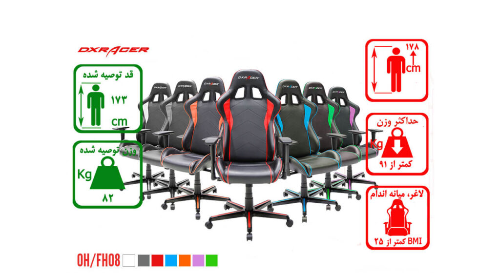 صندلی گیمینگ مدل DXRacer OH/FL172/NP