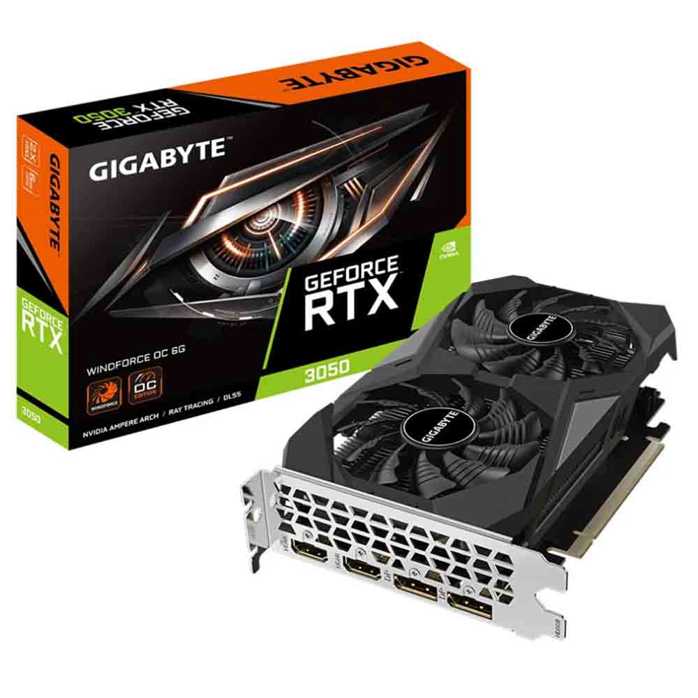 کارت گرافیک گیگابایت GeForce RTX 3050 WINDFORCE OC 6G