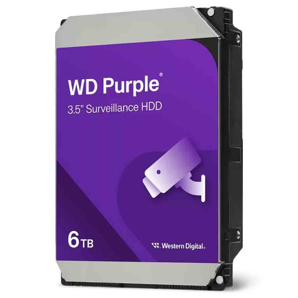 هارد اینترنال western digital مدل purple ظرفیت 6 ترابایت