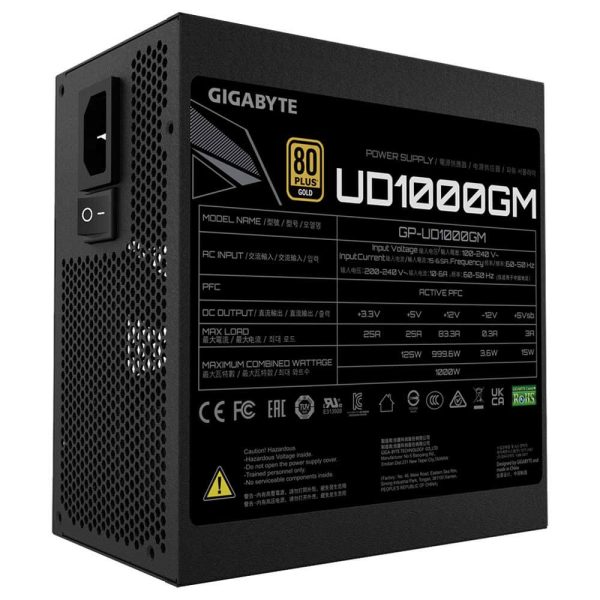 منبع تغذیه GIGABYTE مدل UD1000GM توان 1000 وات GOLD - تصویر 4