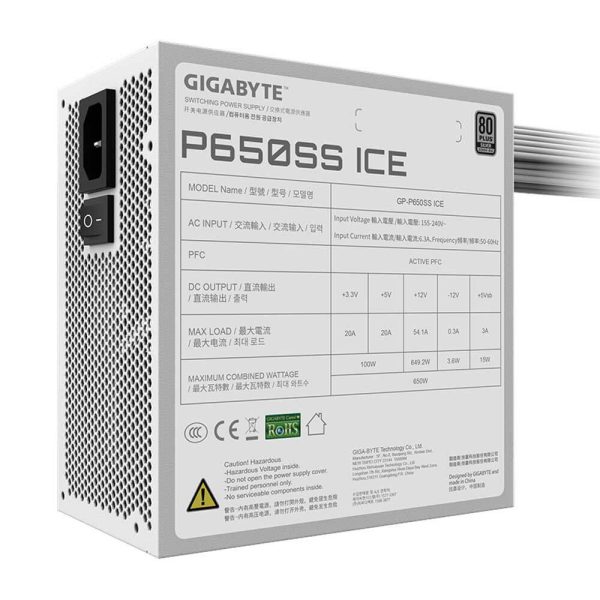 منبع تغذیه GIGABYTE مدل P650SS ICE توان 650 وات Silver - تصویر 5