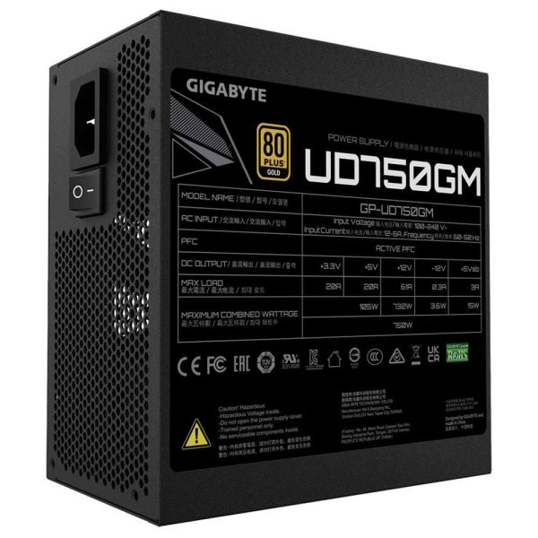 منبع تغذیه GIGABYTE مدل UD750GM توان 750 وات GOLD - تصویر 5