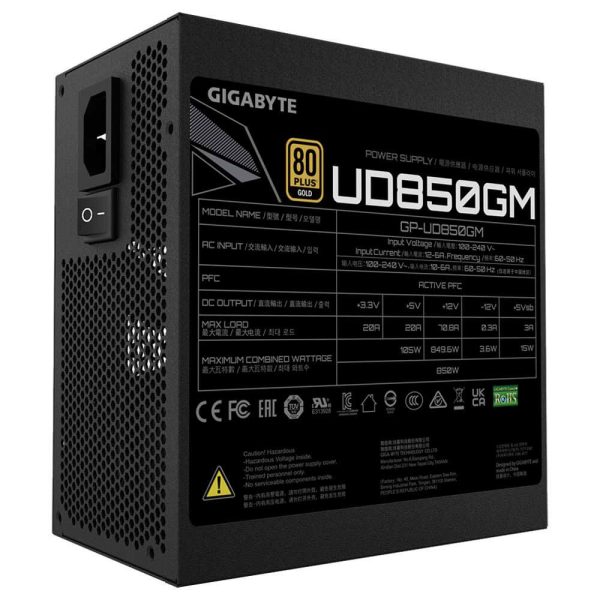 منبع تغذیه GIGABYTE مدل UD850GM توان 850 وات GOLD - تصویر 5