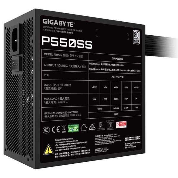 منبع تغذیه GIGABYTE مدل P550SS توان 550 وات Silver - تصویر 6