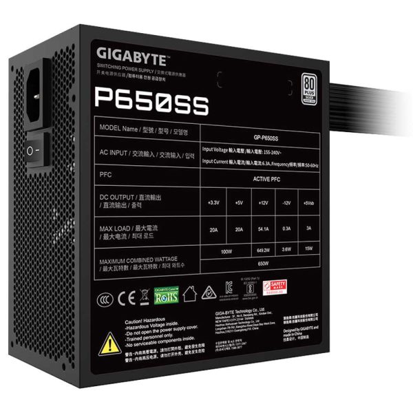 منبع تغذیه GIGABYTE مدل P650SS توان 650 وات Silver - تصویر 6