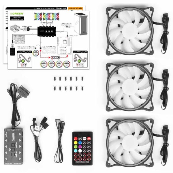 فن کیس گرین مدل HURACAN FAN GFK120M-ARGB (Fan Kit) - تصویر 16