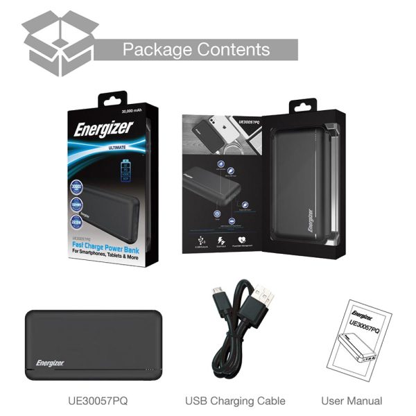 پاوربانک Energizer مدل UE30057PQ ظرفیت 30000 میلی آمپر - تصویر 4