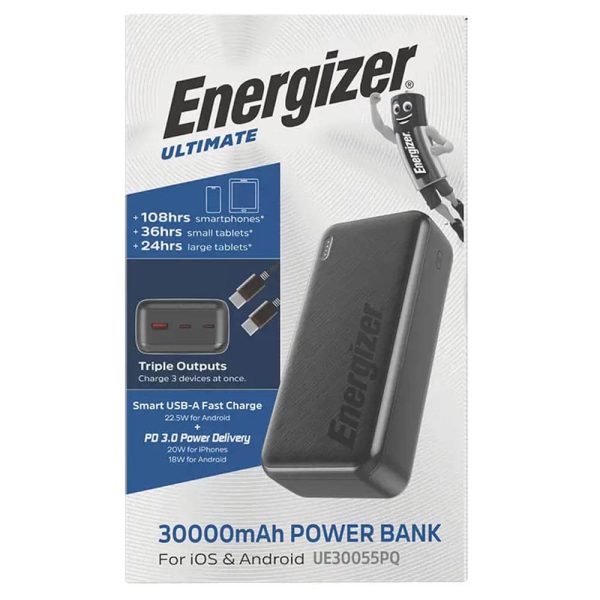 پاوربانک Energizer مدل UE30055PQ ظرفیت 30000 میلی آمپر - تصویر 6