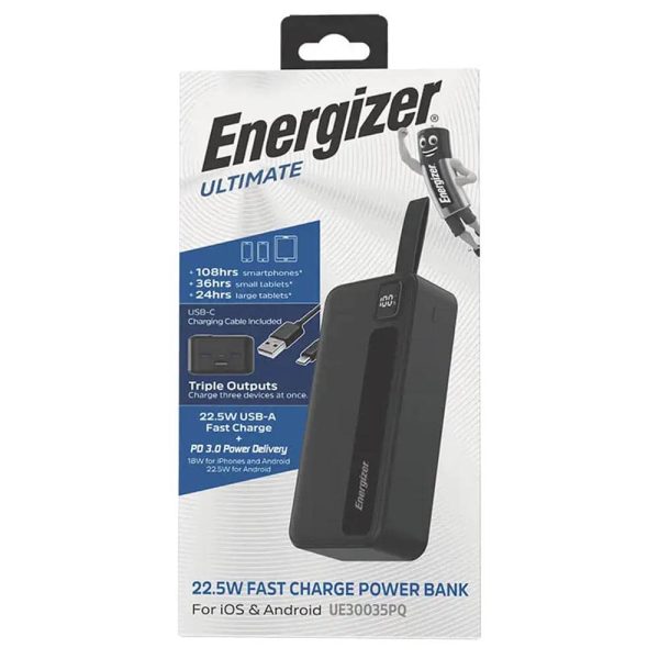 پاوربانک Energizer مدل UE30035PQ ظرفیت 30000 میلی آمپر - تصویر 7