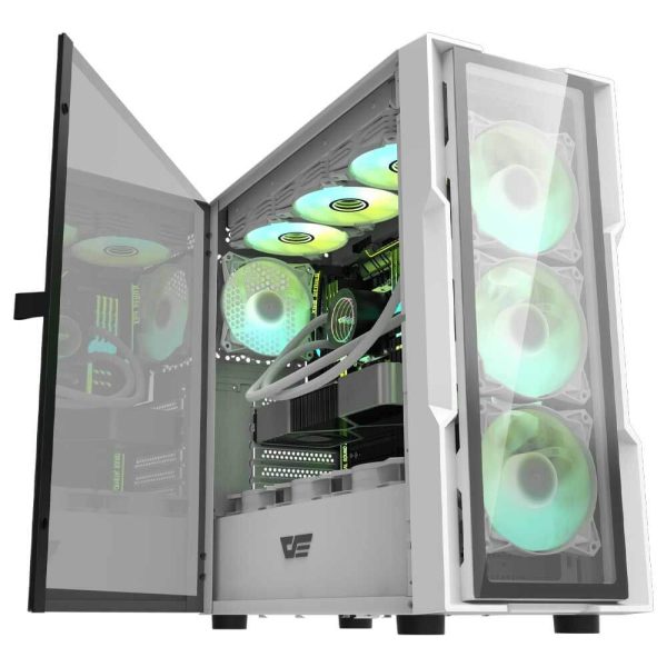 کیس کامپیوتر darkFlash مدل DK431 GLASS WH - تصویر 7