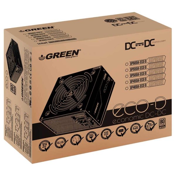 منبع تغذیه 800 وات گرین مدل GP500A-ECO D - تصویر 8