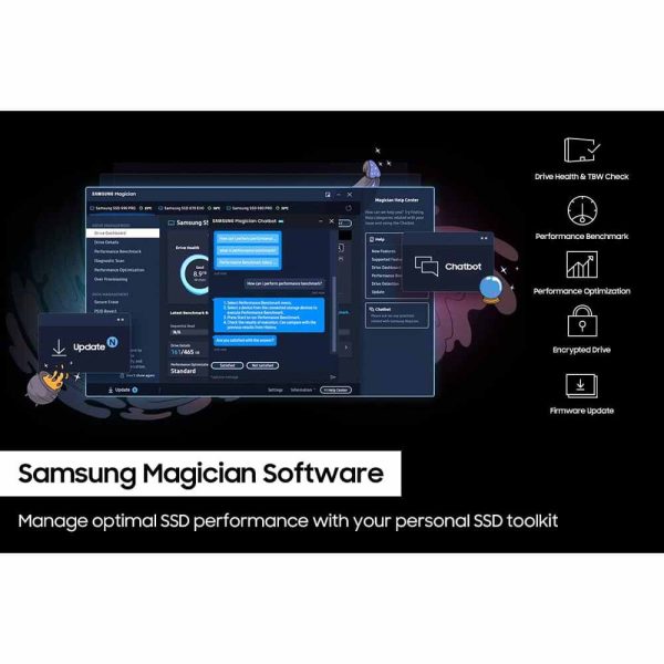 اس اس دی SAMSUNG مدل 990PRO with Heatsink ظرفیت 1 ترابایت - تصویر 8
