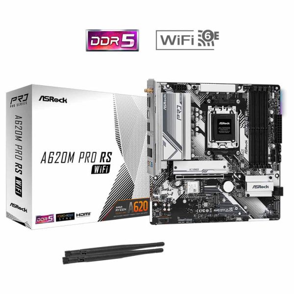 باندل مادربرد ASROCK مدل A620M Pro RS WiFi + پردازنده AMD مدل Ryzen 5 8400F - تصویر 2