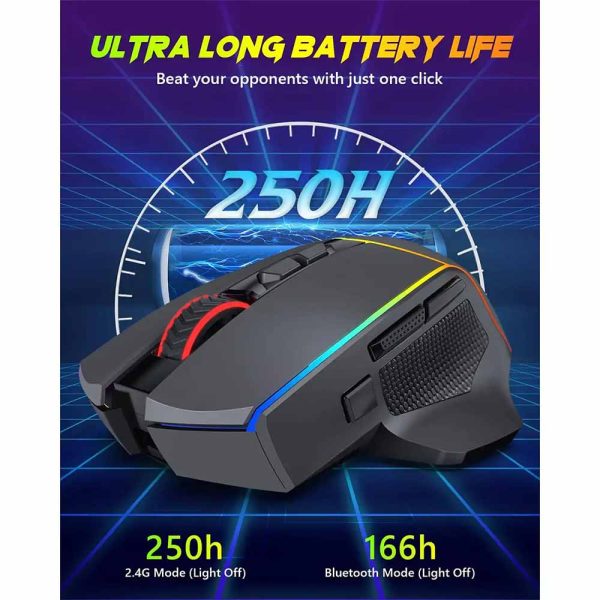 ماوس بی سیم گیمینگ REDRAGON مدل AXE M814 PRO RGB - تصویر 10