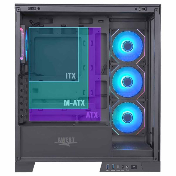 کیس کامپیوتر AWEST مدل GT-AQ16-MB - تصویر 13