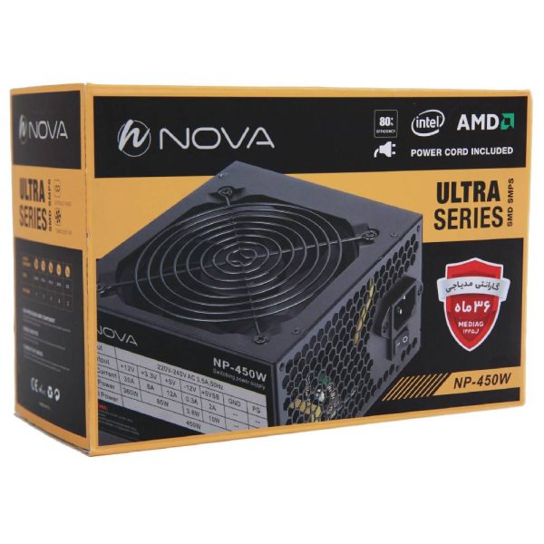 منبع تغذیه 450 وات نووا مدل NP-450 - تصویر 2