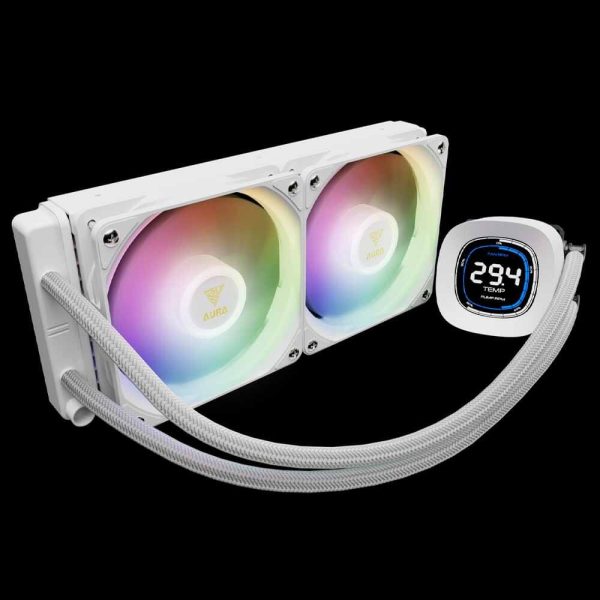 خنک کننده پردازنده GAMDIAS مدل AURA GL240 DIGITAL WH - تصویر 2