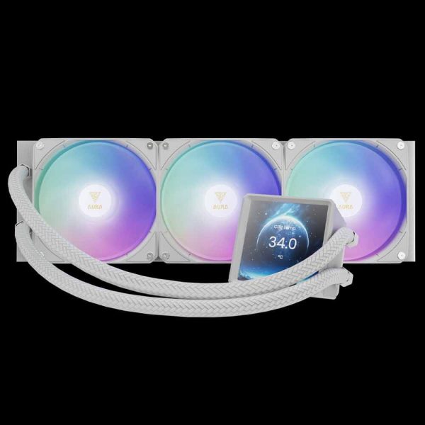 خنک کننده پردازنده گیم دیاس مدل AURA GL360 LCD WH - تصویر 2