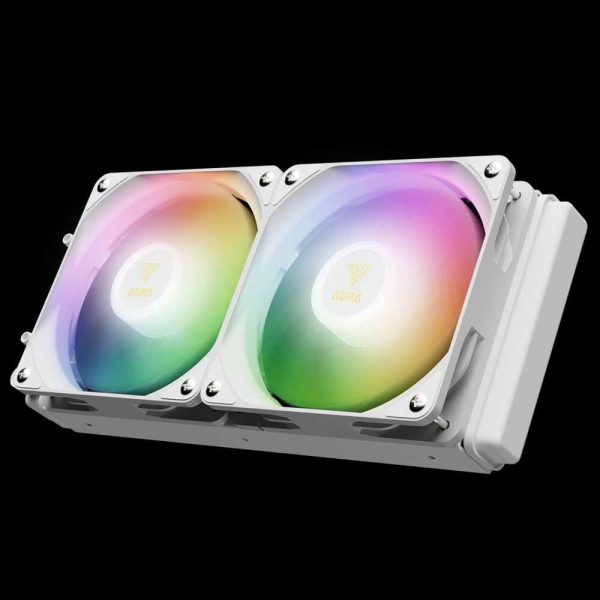 خنک کننده پردازنده GAMDIAS مدل AURA GL240 DIGITAL WH - تصویر 3