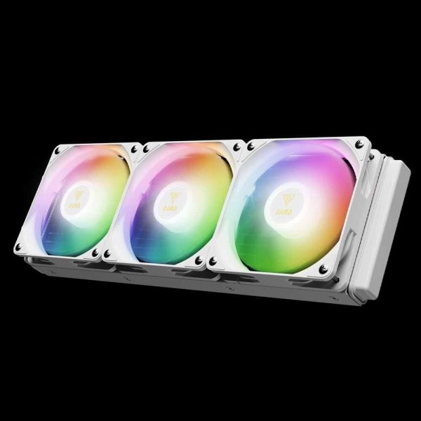خنک کننده پردازنده GAMDIAS مدل AURA GL360 DIGITAL WH - تصویر 3