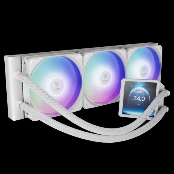 خنک کننده پردازنده گیم دیاس مدل AURA GL360 LCD WH - تصویر 3
