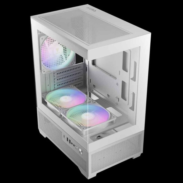 کیس کامپیوتر GAMDIAS مدل AURA GC9M ELITE WH ARGB - تصویر 3