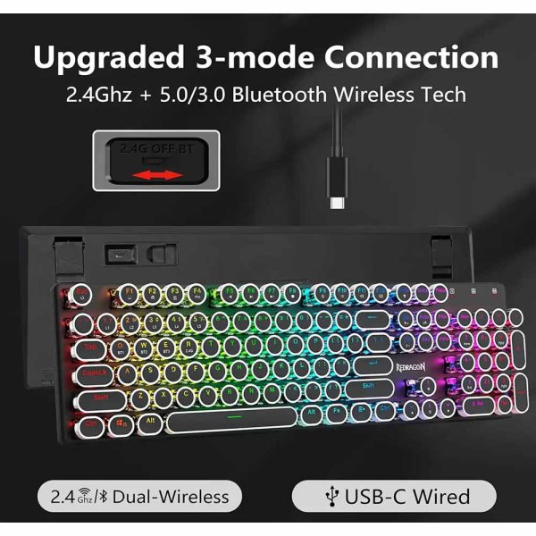 کیبورد بی سیم REDRAGON مدل Flare K710 Pro - تصویر 5