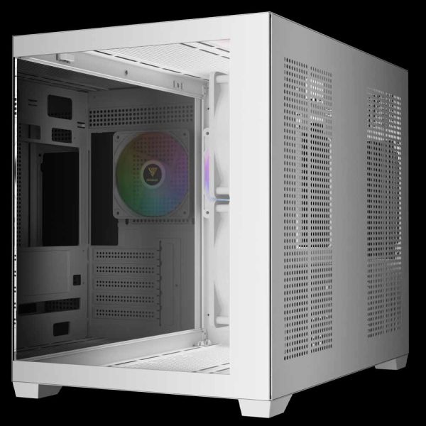 کیس کامپیوتر GAMDIAS مدل AURA GC10M V2 WH ARGB - تصویر 6