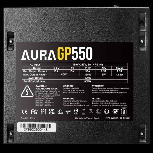 منبع تغذیه 550 وات GAMDIAS مدل AURA GP550 - تصویر 7
